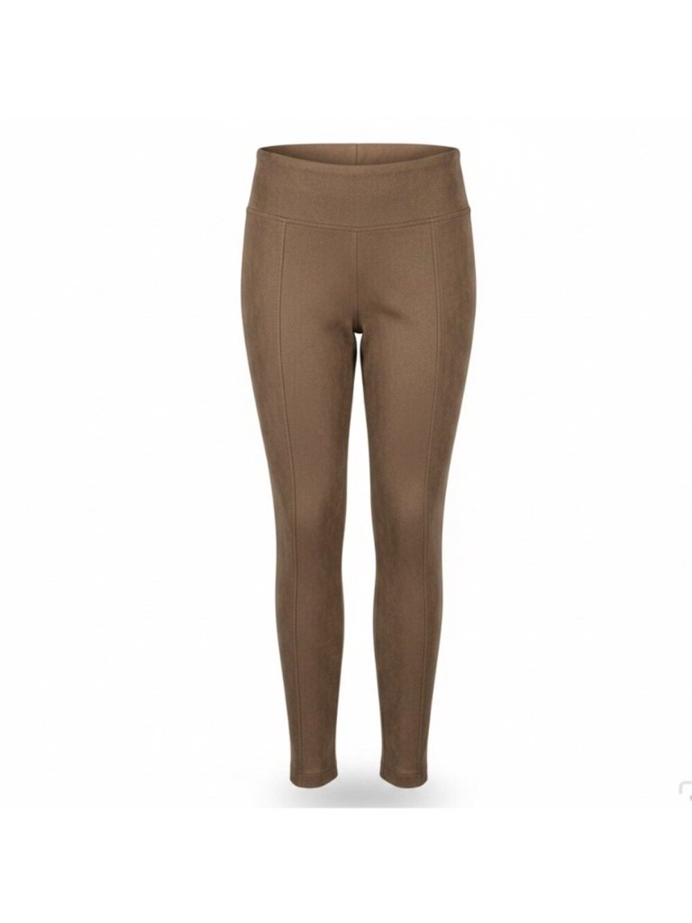 Andrew Marc Womens Brown Suede-Like Mid Rise Skinny Trousers Size M